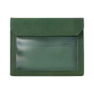 【KING JIM】FLATTY WORKS多用途收納袋 墨綠 A6 (5460-KHAKI)