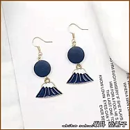 『坂井.亞希子』富士山 日出幾何造型手作耳環 -耳針款