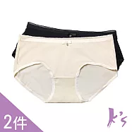 【K’s凱恩絲】專利親膚超薄有氧蠶絲內褲-2件組2XL(黑、膚色各一件)