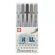 【SAKURA】月光晶彩筆- 灰階色5支入