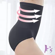 【K&rsquo;s 凱恩絲】莫代爾超高腰魔塑收腹提臀女內褲(時尚黑)M-L黑色