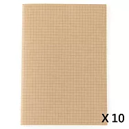 [MUJI無印良品]筆記本(方格)/32張.A5/10入(方格)