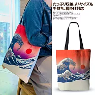 【Sayaka紗彌佳】日系實用百搭輕便帆布包 -日本浮世繪造型款