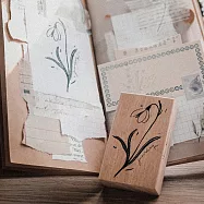 【Meow Illustration】花草系列印章 - 一枝雪滴花