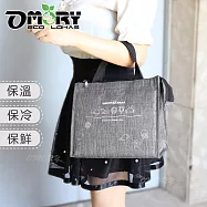 【OMORY】防水環保保溫保冷手提袋-三角 海洋灰