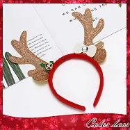 【卡樂熊】派對叮鈴鐺鹿角造型髮箍(兩色)-棕色