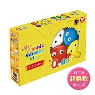 【Q-doh】台灣製超柔軟矽膠有機黏土(歡樂柔軟 12色組：黏土+工具)