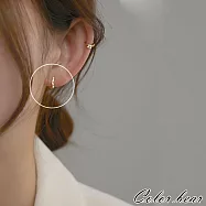 【卡樂熊】S925純銀氣質亮鑽耳骨造型耳環(三款)-V型排鑽