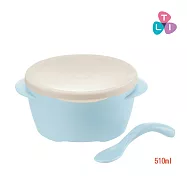 【日本Richell】TLI雙層可拆式不鏽鋼碗(附蓋)- 大_藍色