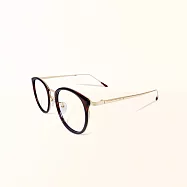 ALEGANT職場穿搭潮流深栗棕波士頓框幾何鏡腳UV400濾藍光眼鏡