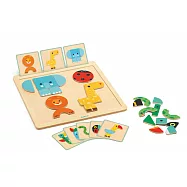 【Djeco智荷】木拼圖- 幾何動物園拼圖