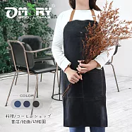 【OMORY】簡約仿牛仔圍裙 59x79cm-黑色