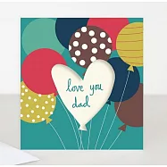 【caroline gardner】Love You Dad Balloons Card #父親節#感謝卡#LUN011