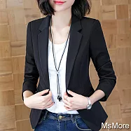 【MsMore】韓國漂亮姐姐百搭修身空調西裝外套#108954- L 黑