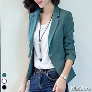 【MsMore】韓國漂亮姐姐百搭修身空調西裝外套#108954- XL 綠
