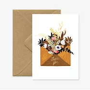 【AWS】THANK YOU | FLOWER ENVELOP 感謝卡 #1206