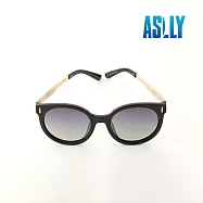 【ASLLY】小巧圓框簡約漸層偏光墨鏡/太陽眼鏡