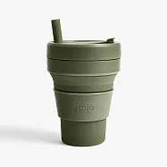 *新色上市* Stojo® 摺疊吸攜杯 16oz - 青苔綠