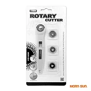 【MORNSUN】事務型自動圓刀(20mm) 附3件花邊刀片組(直線+虛線+波浪+鋸齒) 折價券虛線切割 辦公文具