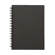 [MUJI無印良品]雙環筆記本(空白)/80張.A6.深灰