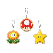 任天堂原廠周邊 軟膠吊飾-超級蘑菇/火之花/無敵星(超級瑪利歐Home&Party系列)