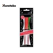 【Kuretake 日本吳竹】ZIG 閃亮亮彩色軟筆刷毛筆 聖誕節 白/紅/深綠 三支入 (MS-56-3VWC)