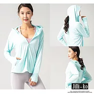 【Jilli~ko】冰絲遮口鼻連帽防曬外套 M/L J8080  M 淺藍色