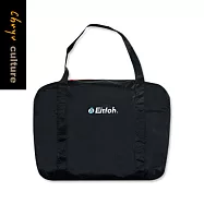 珠友 立體圓筒包/附手提收納袋/拉桿行李收納袋/行李袋+背帶-艾克福 01黑