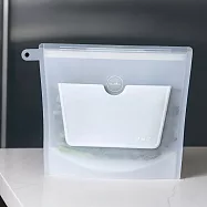 美國ZipBag易包 - 白金矽膠密封袋 | 肚量大袋(L) - 霜透白(Clear Frost) | 最懂你需求的矽密袋進化版!