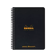 【Rhodia|Classic|Notebook】A5+_線圈筆記本_5x5點格_80g_80張_黑色 黑色