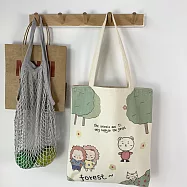 【素包包】單肩包 學生百搭森林玩耍日系手提購物百搭側背(41055) _米白