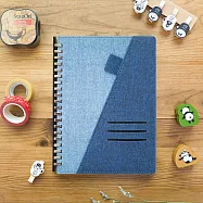 冬日夏雲。A5滑動夾活頁本│介紙1.0 鋼筆適用紙│20孔│藍藍拼接