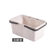 【上手家居】北歐瀝水提沐浴籃(沐浴籃/收納籃/置物籃/手提籃/籃子/浴室收納/手提籃/手提洗澡籃) 北歐杏