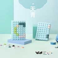 【YourBlock微型積木】玩色創意A6筆記本 圓型天青