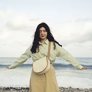 【一帆布包】帆布半圓郵差包- 胚布色