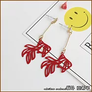 『坂井.亞希子』日本和風紅色鏤空金魚耳環 -金魚垂墜款