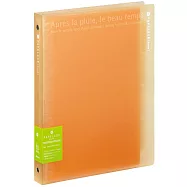 KYOKUTO B5 厚26孔半透明資料夾附索引袋 粉橘