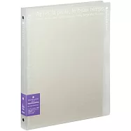 KYOKUTO A4 30孔半透明資料夾附索引袋 白