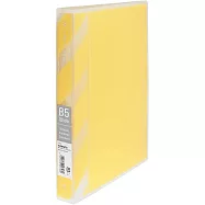 KYOKUTO B5 26孔寬幅半透明彩色資料夾 粉黃