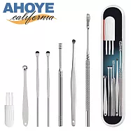 【Ahoye】不鏽鋼挖耳棒七件套裝 掏耳器 挖耳器 耳勺