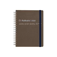 【DELFONICS】2022 Rollbahn線圈月記事手帳L ‧ 皮革質感- 米灰色