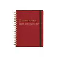 【DELFONICS】2022 Rollbahn線圈月記事手帳L ‧ 皮革質感- 紅色