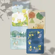 【 Hello Studio 你好工作室 】繪本狐吉|明信片四入組