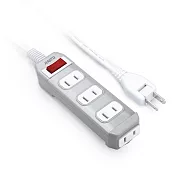 【台灣製造】RASTO FE1 一開四插二孔延長線 1.8M 灰 灰