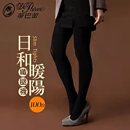 蒂巴蕾 日和暖陽纖腿襪 100%全彈天鵝絨 100D 黑色