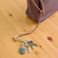 CHENSON真皮鑰匙掛繩 手腕繩 伸縮掛繩(繩+扣組合) 豆沙紫 (W20910-U)