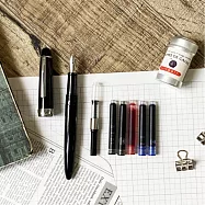 輕復古鋼筆組 筆尖-F 墨黑