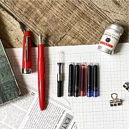 輕復古鋼筆組 筆尖-F 胭脂紅