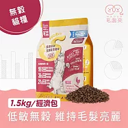 【毛起來】【毛食事計畫】 護膚低敏貓糧-S21田園雞與秋刀魚 1.5kg