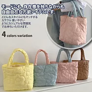 【Sayaka紗彌佳】花開了。日系花朵壓紋手提包 -淺粉色